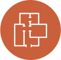 Colored leaf icon